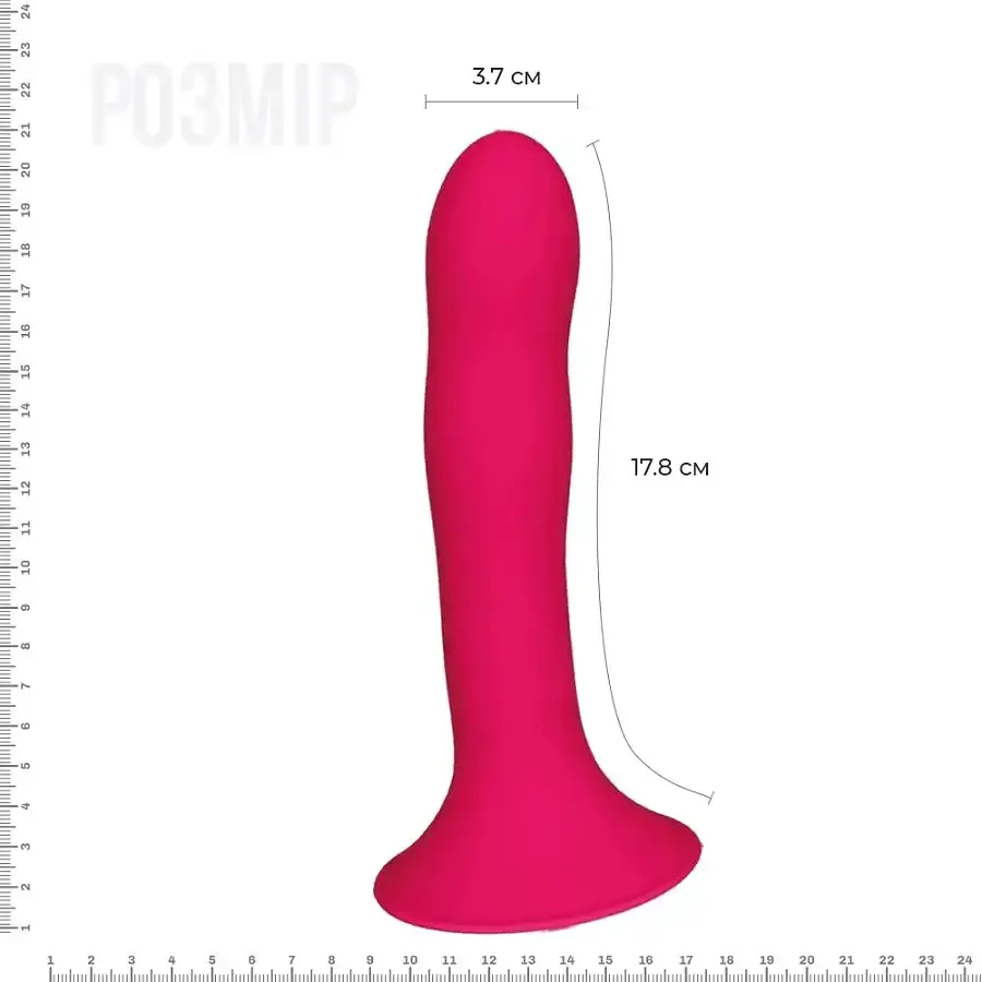 Дилдо з присоскою Adrien Lastic Hitsens 4 Pink, відмінно для страпона, діаметр 3,7см, довжина 17,8см Львів - фото 2