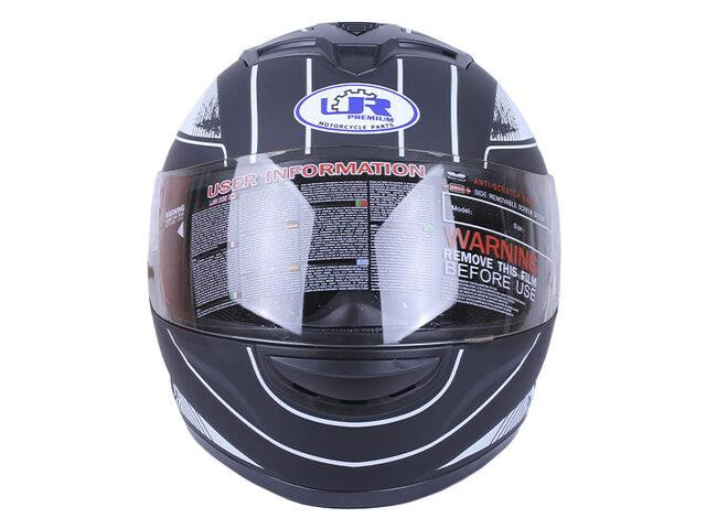 Шолом мотоциклетний інтеграл MD-803 (чорний з білим матовим, size L) Мукачево - фото 4