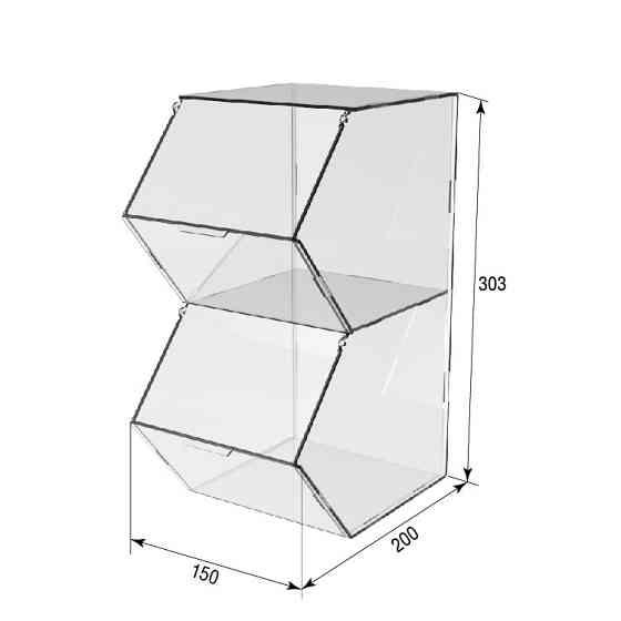 Диспенсер EKOSTAR для мармеладов, снеков, орехов 2 ячейки Киев