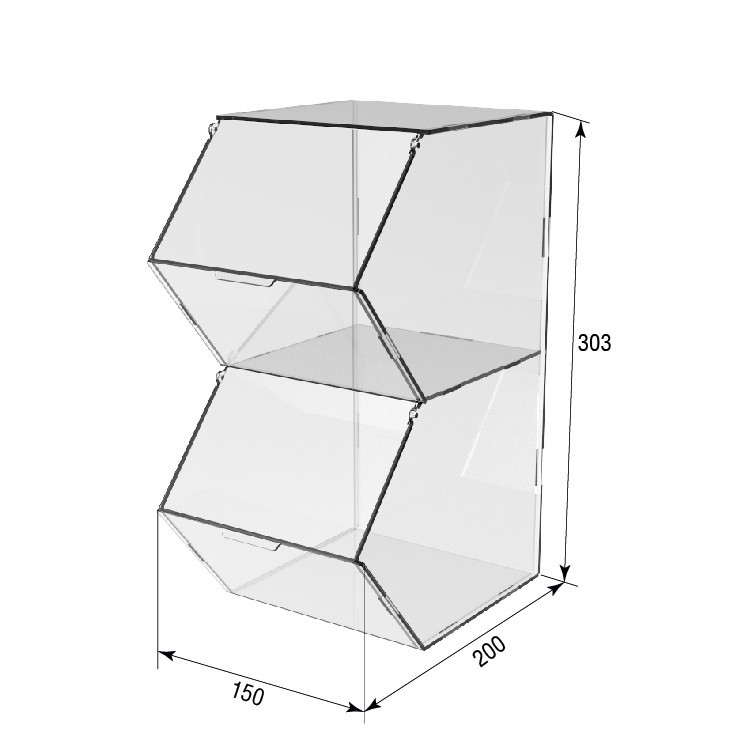 Диспенсер EKOSTAR для мармеладов, снеков, орехов 2 ячейки Киев - изображение 4