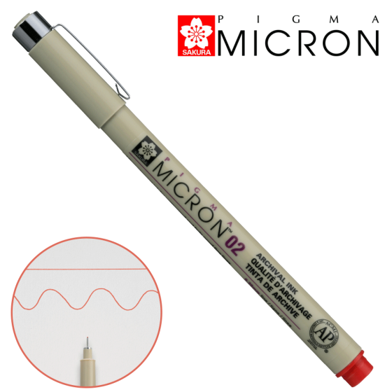 Лінер PIGMA MICRON (0.2) 0,3мм Червоний Sakura Київ