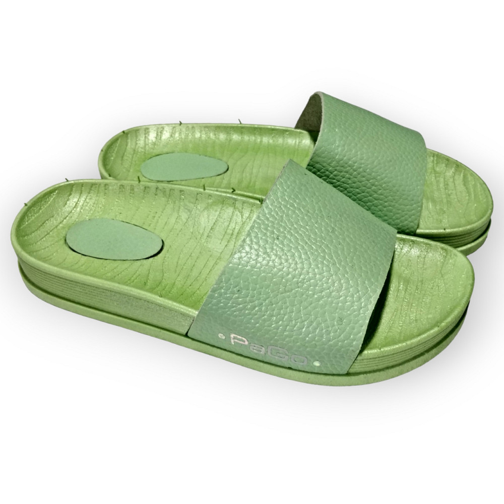 Шлепанцы Детские PaGo кожаные зеленый распродажа Одесса - изображение 7