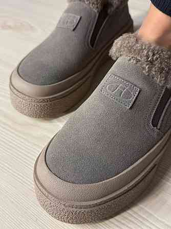 Ботинки женские Hengji 660-6 замшевые кеды на меху бежевые, 39, 24,5 см Киев