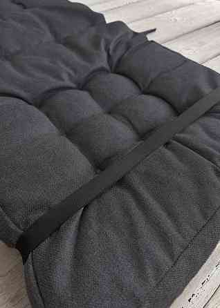 Подушка для стільців (50x120х8 см) подвійна Decorator Мальмо колір темно-сірий 84-132 Київ