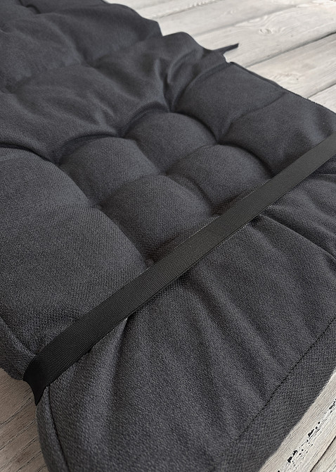 Подушка для стільців (50x120х8 см) подвійна Decorator Мальмо колір темно-сірий 84-132 Київ - фото 5