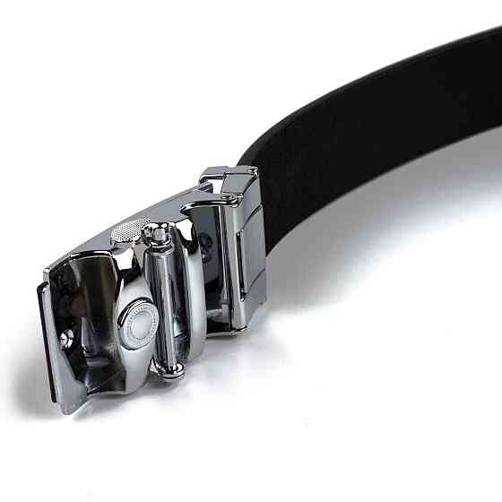 Ремень мужской черный прямоугольник Vintage 20257 Черный Киев