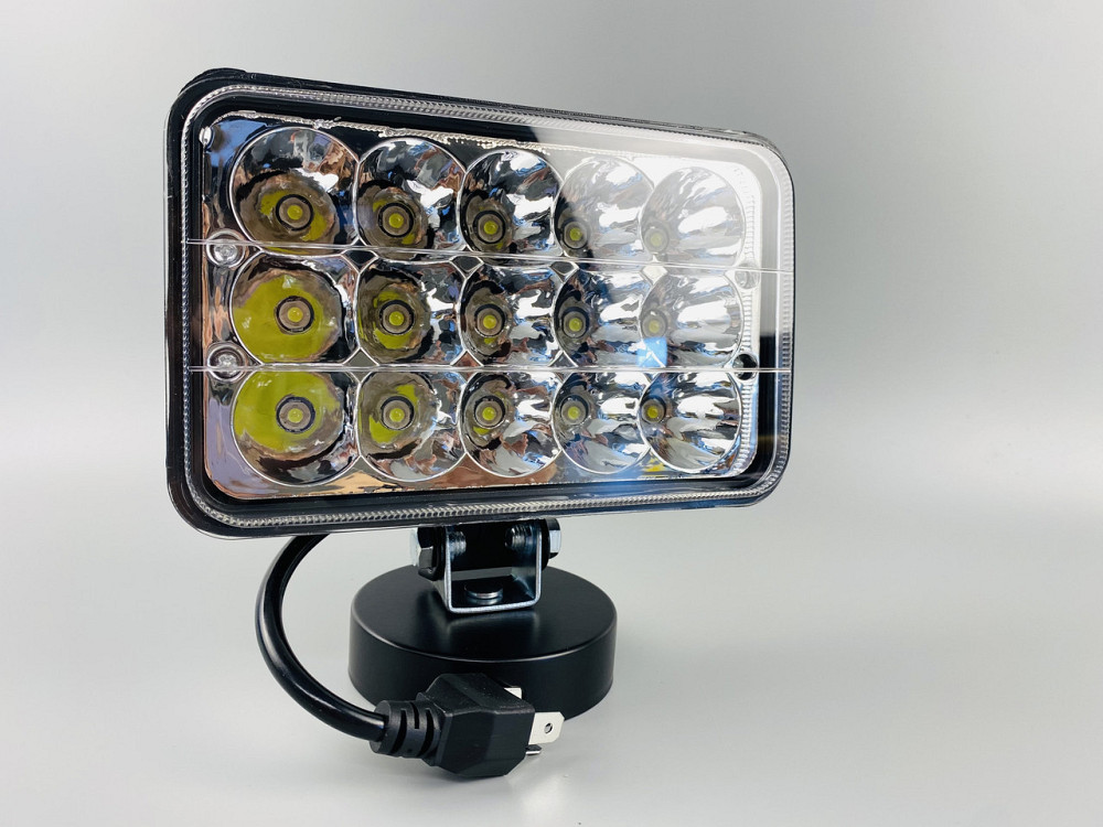 Фара LED прямокутна 45W, 15 ламп, дальній і ближній промінь 10/30V 6000K товщина: 80 мм Мукачево - фото 5