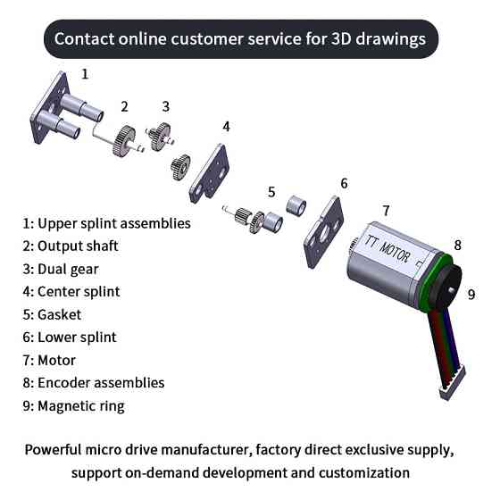 Мікро моторчик з редуктором 12В для DIY і робототехніки Київ