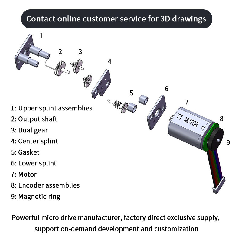 Микро мотор с редуктором 12В для DIY и робототехники Киев - изображение 2