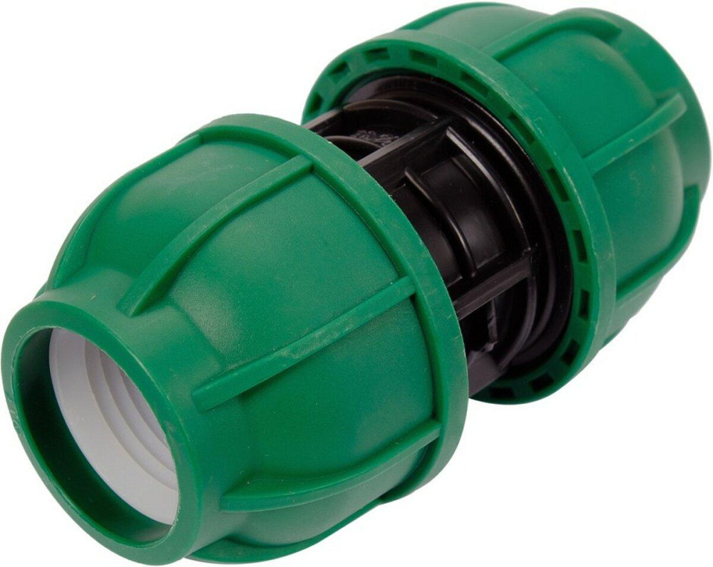 Муфта до водяних пластикових труб 32 мм- 32 мм FLO поліпропіленова, для тиску 1 MPa [15] Одеса - фото 1