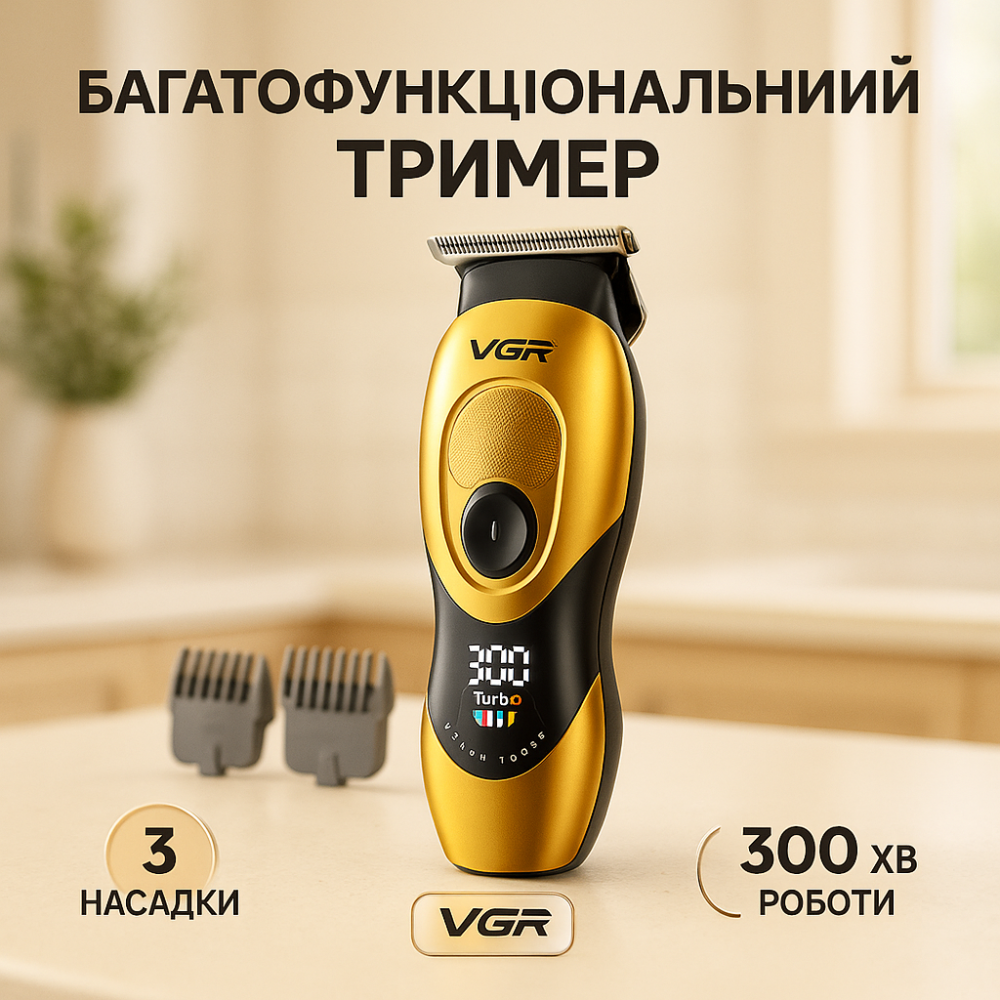 Професійна електрична машинка для стрижки VGR, Машинка для стрижки посіченого волосся VE-89 Львів - фото 16
