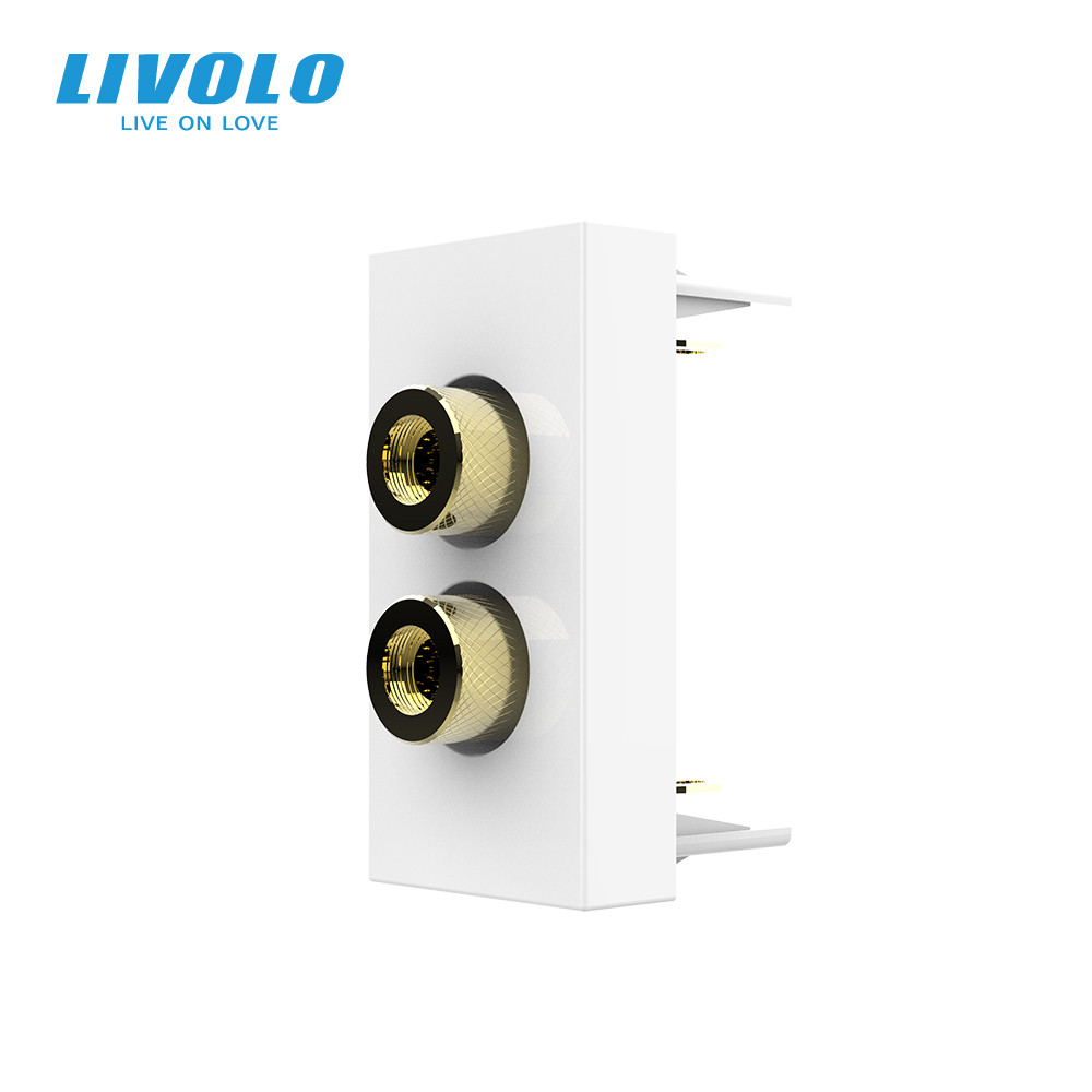 Аудіо розетка LIVOLO Banana Plug, біла, для колонок / підсилювача, модуль 0.5 поста (VL-FCSD-1WP) Коломыя - изображение 2