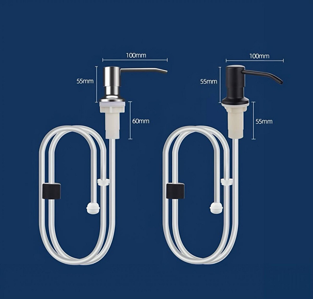 SR3 дозатор для кухонної мийки VALESO з гнучкою трубкою (PVD чорний) Коломыя - изображение 2