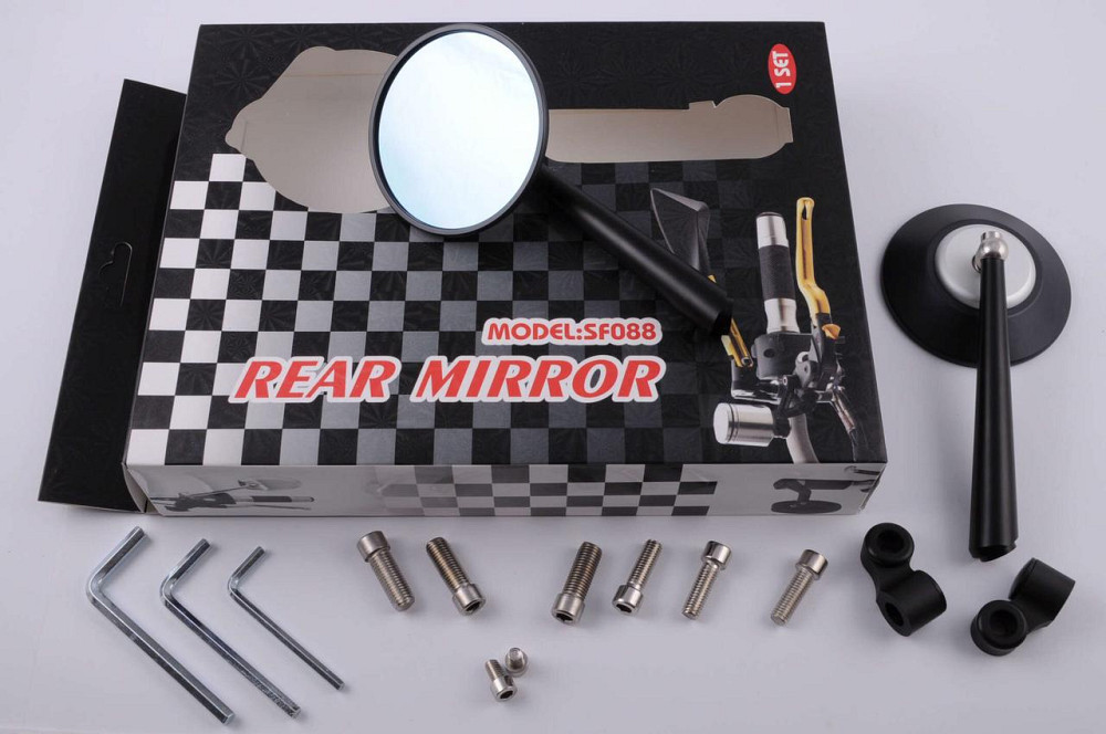 Дзеркала (чорні, круглі, алюм., антивідблиск, перехід., інструм.) Мукачево - фото 1