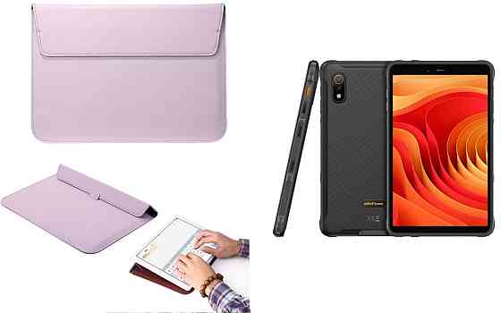 Чехол-конверт VitoCase для Ulefone Armor Pad Lite, с функцией подставки для планшета Черный Фиолетовый Киев