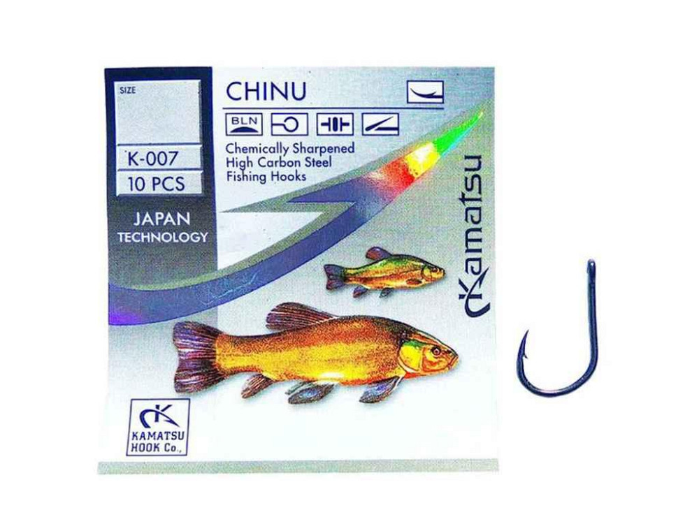 Гачок для мирної риби Chinu №9 (10 шт/уп) K-007 ТМ Kamatsu Київ - фото 1