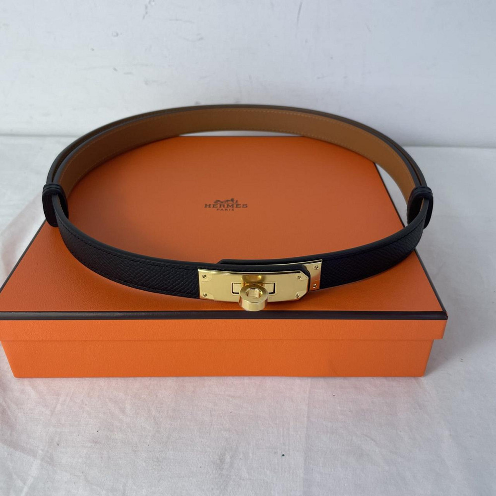 Жіночий ремінь HERMES Kelly натуральна шкіра. Чорний Київ - фото 9