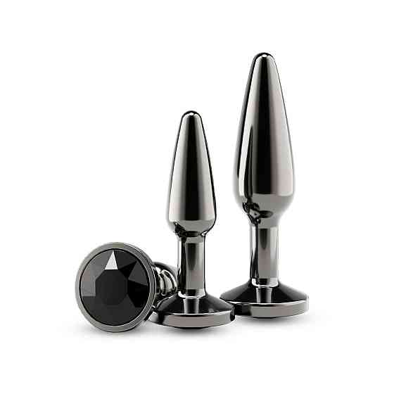 Набір анальних пробок NS Novelties Rear Assets - Tapered Trainer Kit - Gunmetal - Black Sex Aura Київ