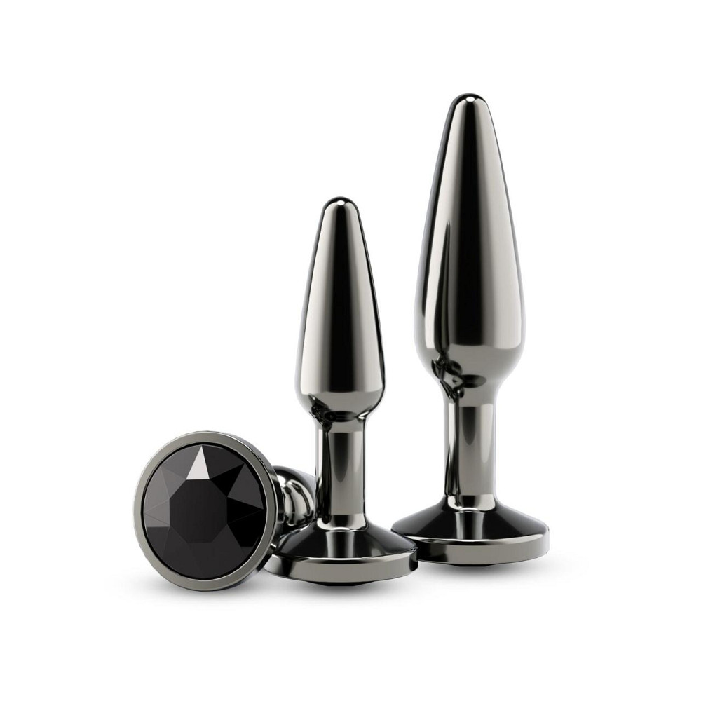 Набір анальних пробок NS Novelties Rear Assets - Tapered Trainer Kit - Gunmetal - Black Sex Aura Київ - фото 1