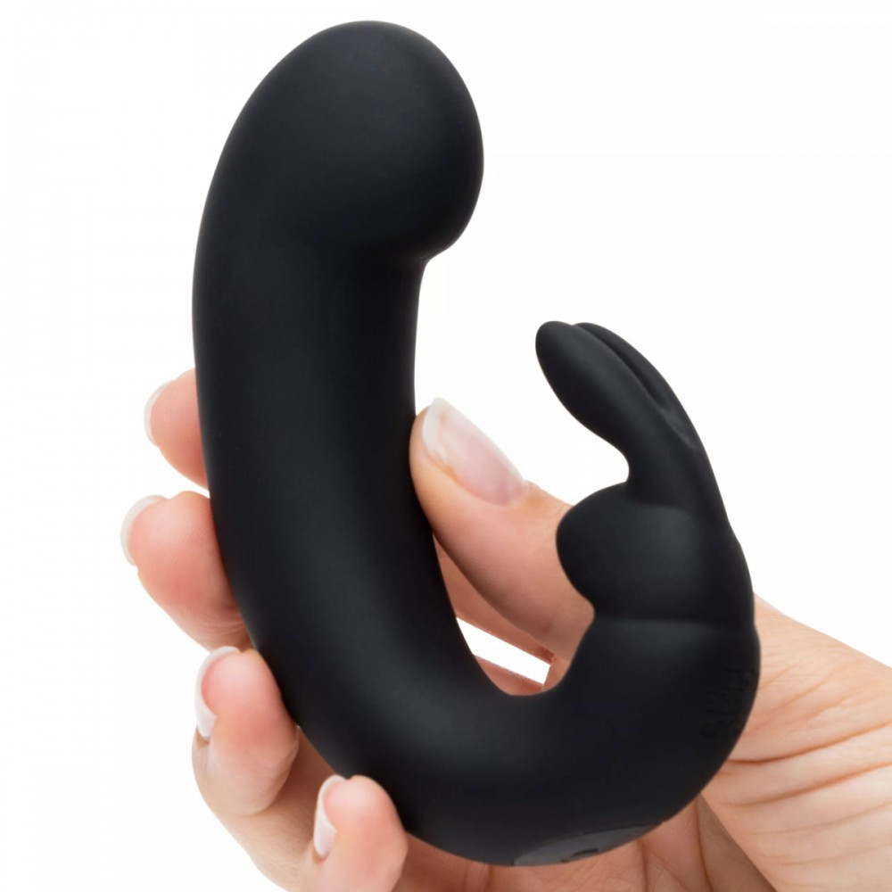 Подвійний вібратор кролик Fifty Shades of Grey Sensation Rechargeable G-Spot Rabbit Vibrator Sex Aura Київ - фото 2