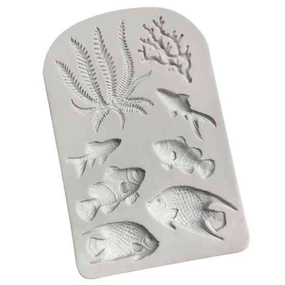 Молд силиконовый морской 143 на 94 мм серый Киев