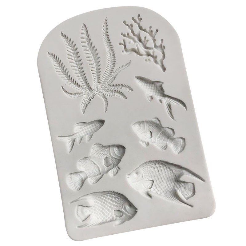 Молд силиконовый морской 143 на 94 мм серый Киев - изображение 5