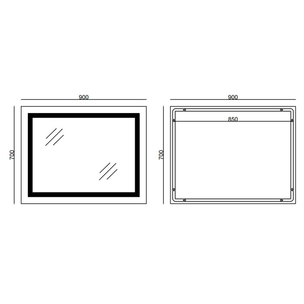 Дзеркало Mixxus WARM MR12-90x70-REVERSE з LED Touch, Anti-fog, димером, рег. яскравості   ( MI6675 ) 30406 Харків - фото 4