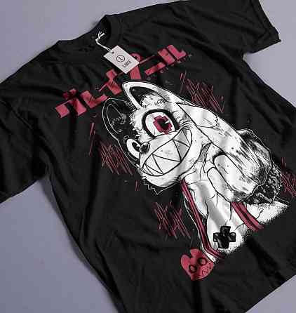 Футболка для хлопчика з аніме принтом Глеіпнір Схуікхі Монстер Форм оверсайз (зріст від 165 до 180) Чорний AnimeJ0942m Дніпро