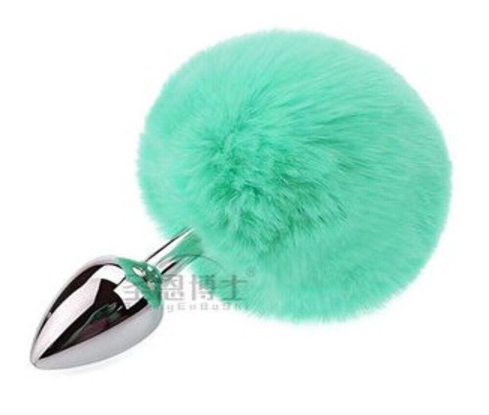 Анальна пробка з хвостом SKN-Z42 Light green ( розмір XS ) Sex Aura Київ - фото 1