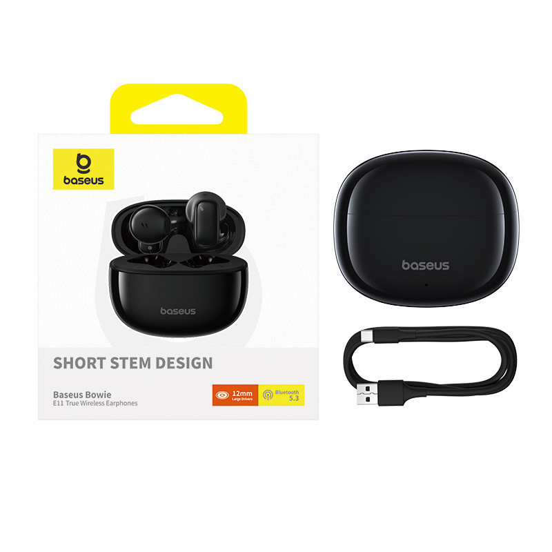 Бездротові навушники Baseus Bowie E11 True Wireless Earphones Cluster Black Одеса - фото 8
