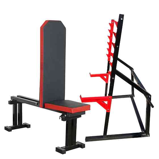 Лавка для жиму регульована 40 на 40 мм + Стійки для присідання під штангу 50 на 50 мм Київ