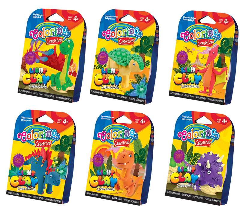 Набір для ліплення "Colorino" DINO 6 динозаврів дісплей 92203PTR, шт Київ - фото 1