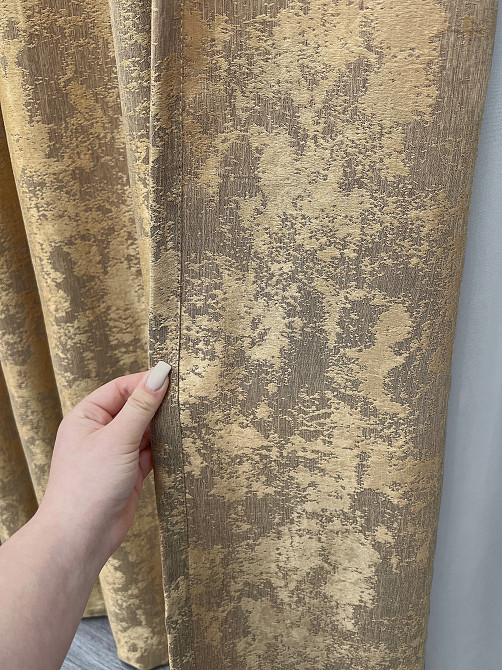 Комплект готових штор VR-Textil Жакард Sultan YL № 1205ш Медово-золотистий 200х270 см 2 шт (32-428) Київ - фото 7