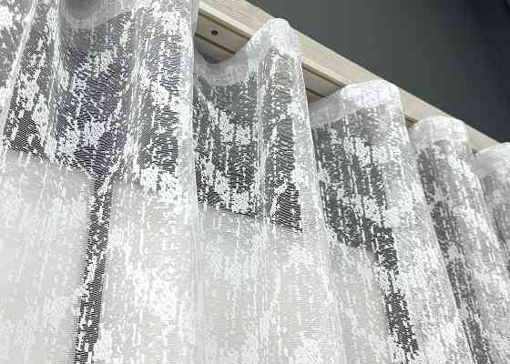Тюль VR-Textil 1788т Жакард Білий 200х150 см (42-0847) Київ