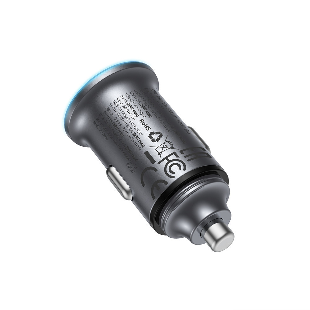 Автомобільний зарядний пристрій ACEFAST B15 65W (USB-A+USB-C) dual port metal car charger Одеса - фото 4