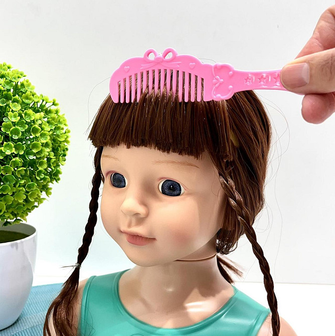 Лялька-манекен для дівчинки Голова для зачісок з аксесуарами бігуді гумки гребінця (YM25-2B-С) Чернігів - фото 6