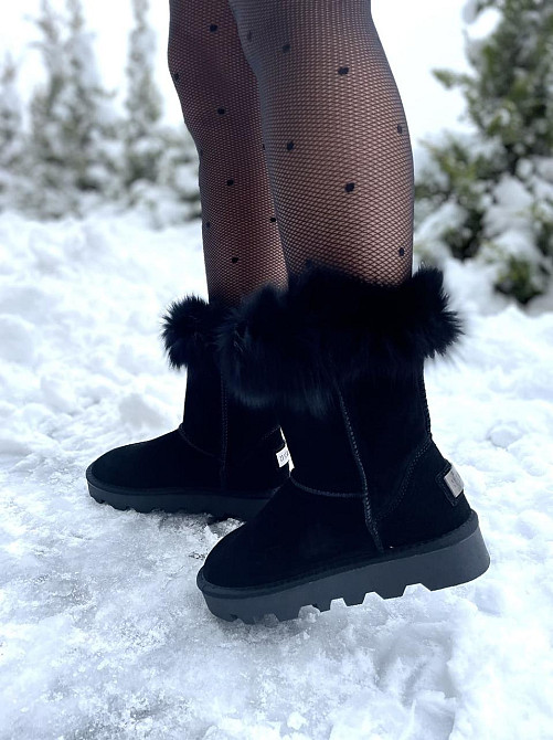 Hengji Угги жіночі HENGJI 5873 чорні (зима, замша натуральна) (5196) 37 Коломия - фото 6