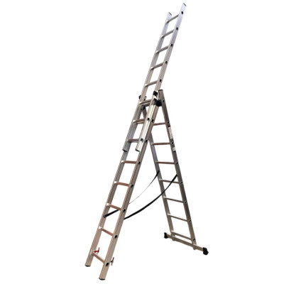 Драбина GTM 3-секції, розкладна, 3*8сх. 2,18-4,88м (KME308) Вінниця - фото 1