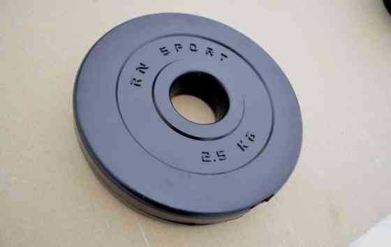 Штанга олімпійська на 110 кг Гантелі, гирі, штанги і диски з пластиковим покриттям Київ