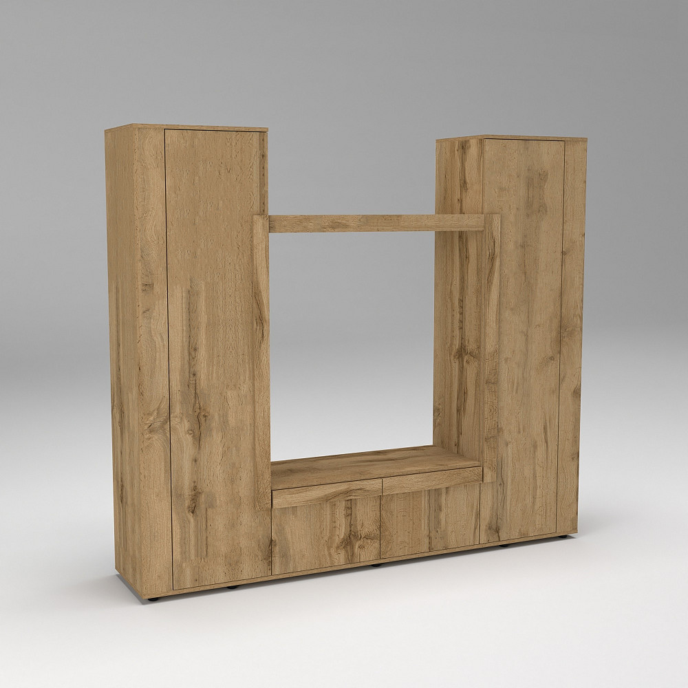 Стенка в гостиную под ТВ Эхо-4, Дуб Аппалачи, 2080х420х1850 Львов - изображение 3