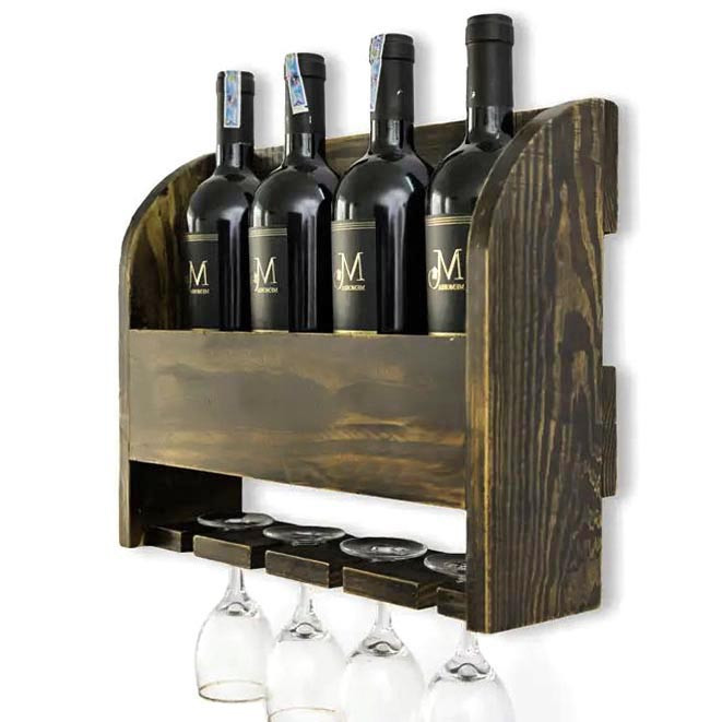 Настенная винная полка 