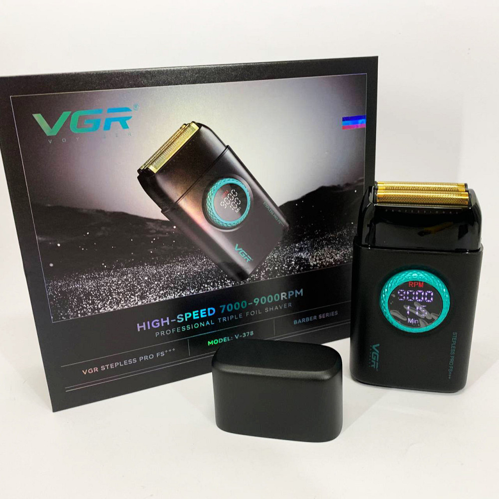 Чоловіча бритва на батарейках VGR, Портативна чоловіча бритва на акумуляторі, Електробритва для бороди ZA-40 Львів - фото 2