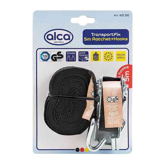 Стяжка вантажу з трещіткою 5м 2 гаки "Transport Fix Ratchet" Alca, 405200 Київ