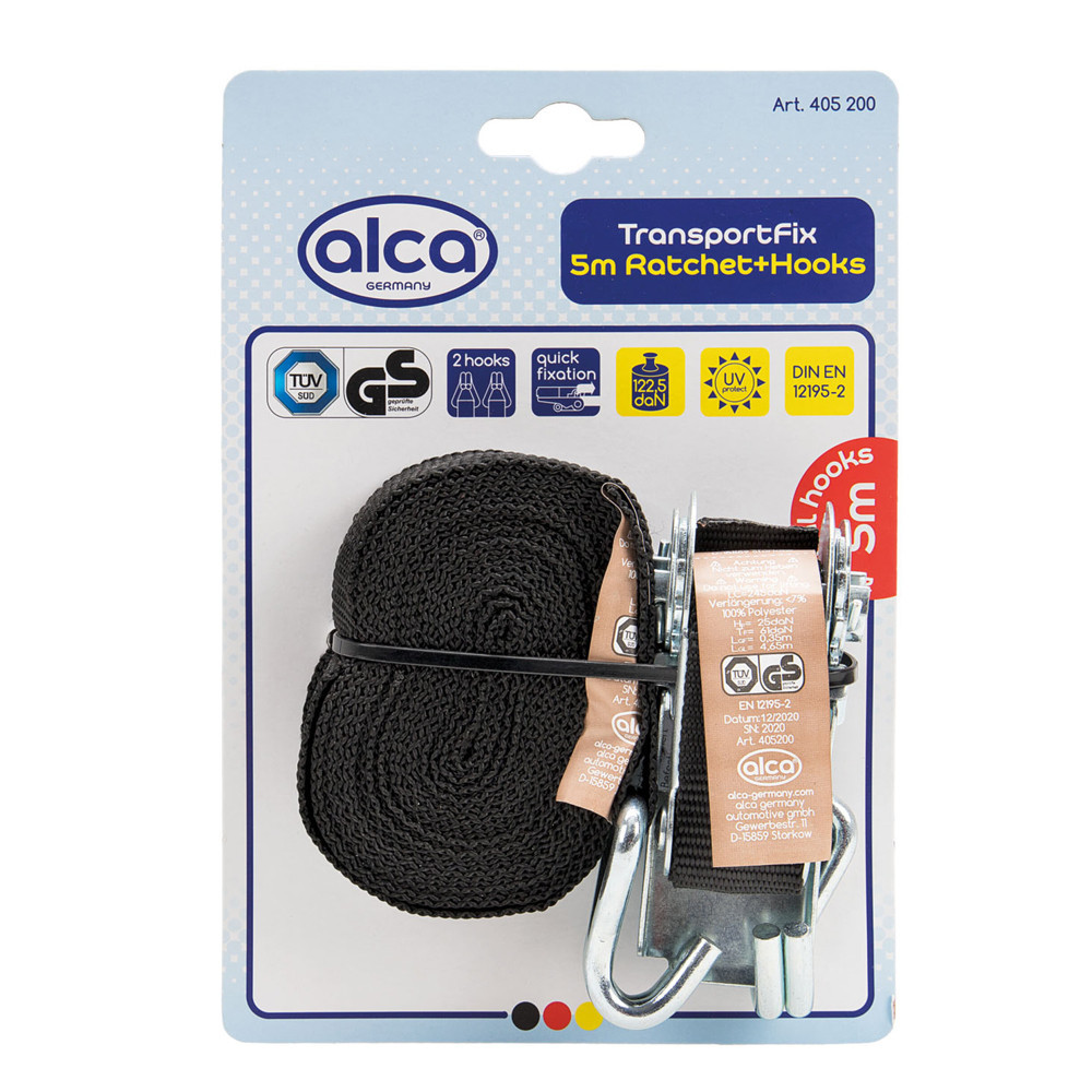 Стяжка вантажу з трещіткою 5м 2 гаки "Transport Fix Ratchet" Alca, 405200 Київ - фото 1