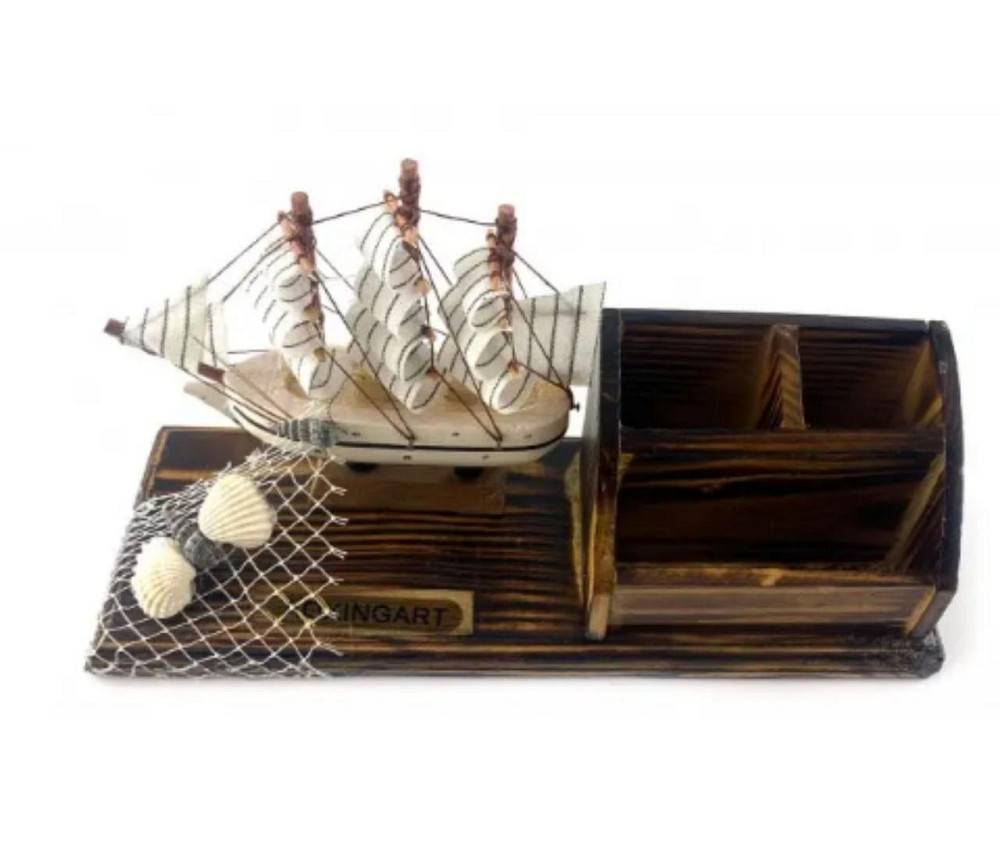 Підставка настільна для ручок Вітрильник з дерева Київ - фото 3