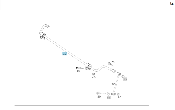 Mercedes-Benz  A2053260265 Стабілізатор задньої підвіски C-Class Coupe C205 C-Class W205 C-Class Estate S205 C-Class Cabrio A205 Одесса