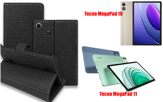 Книжка-трансформер для планшета Tecno Megapad 10, Megapad 11, колір Black Krokodil Black Київ