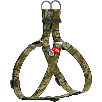 Шлея для собак WAUDOG Nylon з QR-паспортом "Мілітарі" S (330-4026) Вінниця