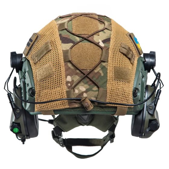 Комплект шлем Fast Team Wendy Helmet NIJ IIIA + наушники Earmor M32H MOD3 + кавер (Оливковый) размер Винница