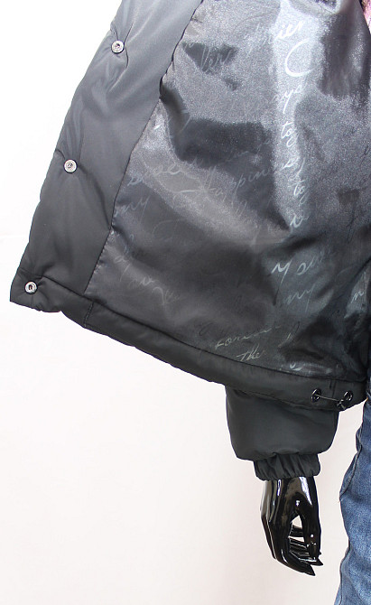 Демисезонная женская куртка з меховым воротним Черный 42 Харьков - изображение 6